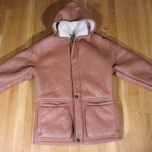 Vintage Sheepskin Leather Jacket Men's Small
